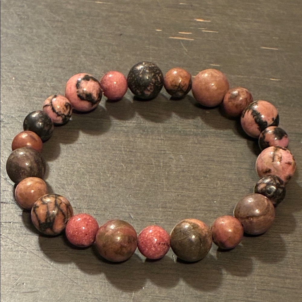 Chic Beaded Bracelet in Pink and Brown